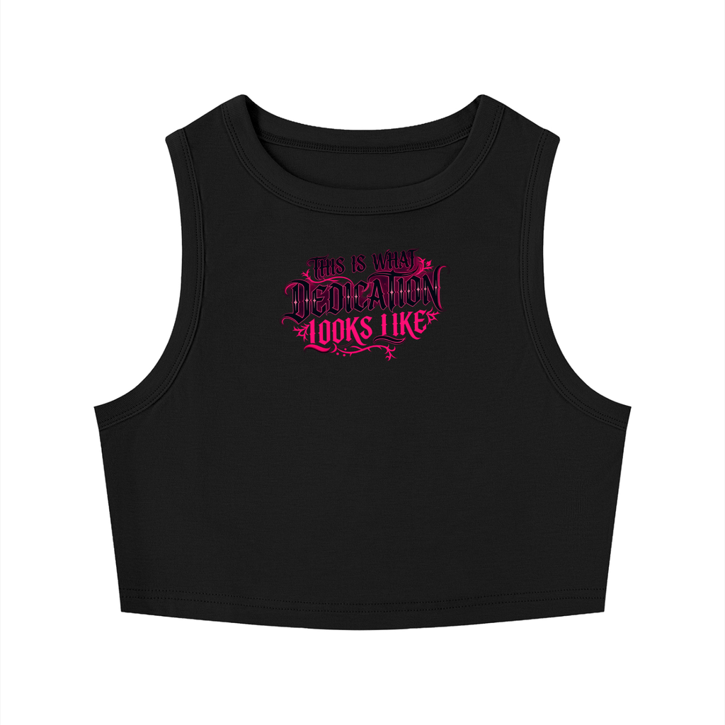 Women's Tight Crewneck Crop Tank Top - Dedication