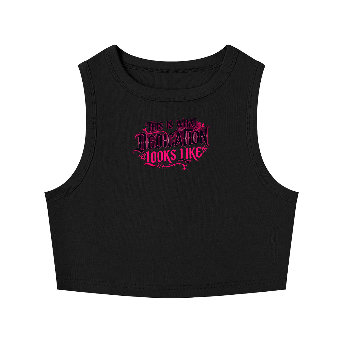 Women's Tight Crewneck Crop Tank Top - Dedication
