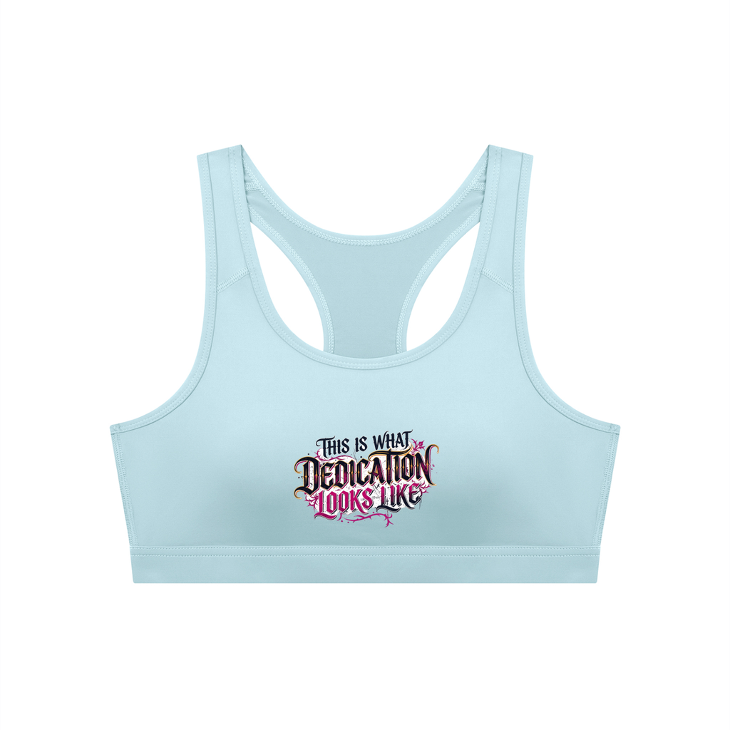 Women's Cropped Sports Bra - Dedication