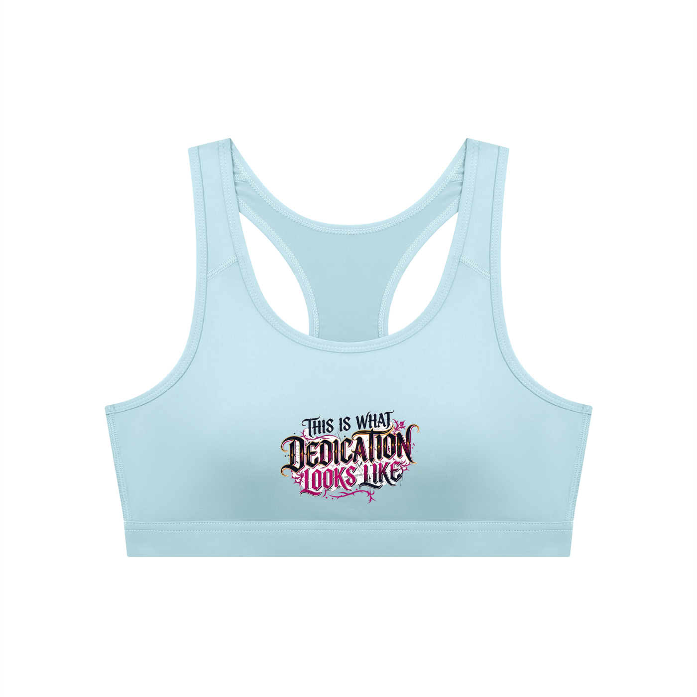 Women's Cropped Sports Bra - Dedication