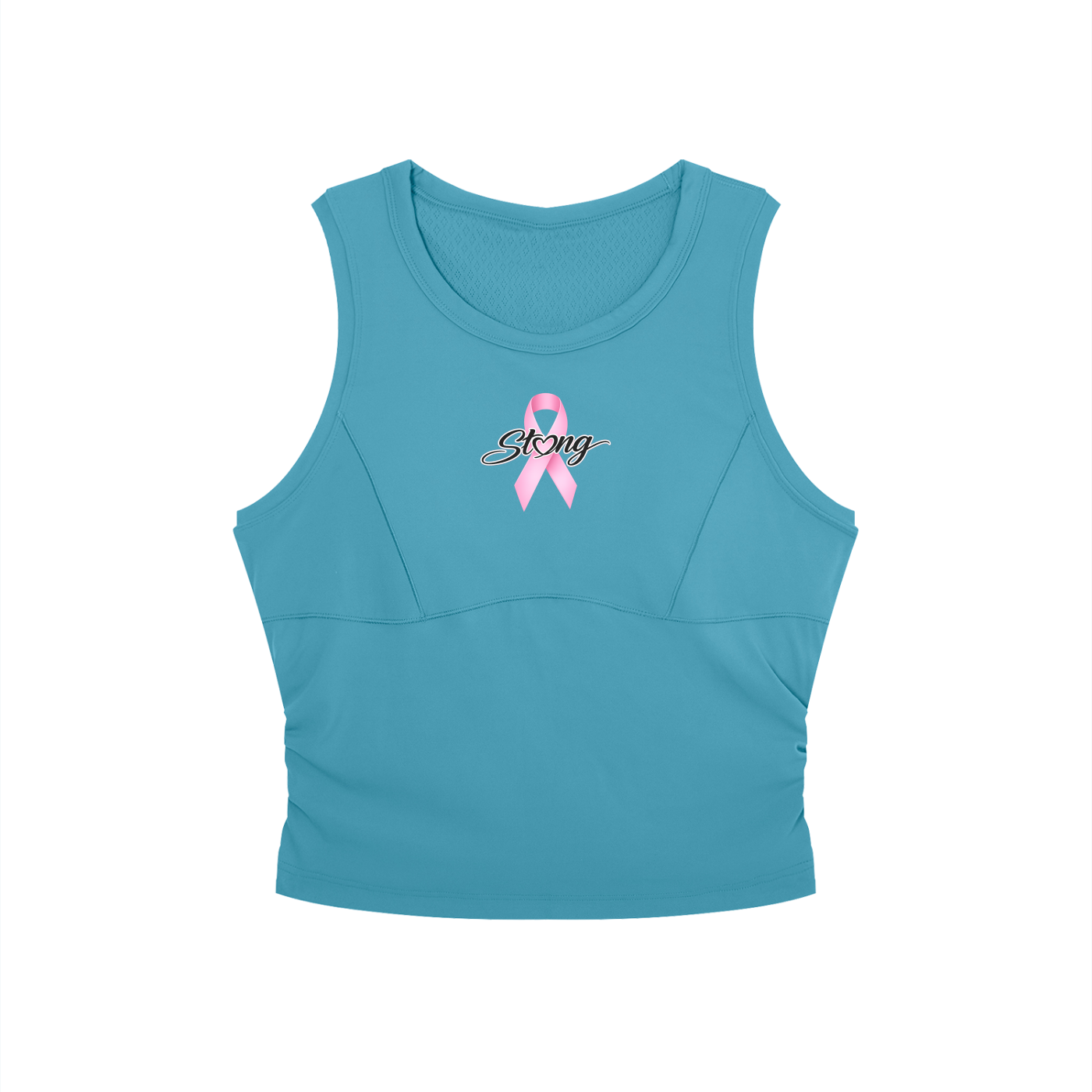 Women’s Crewneck Yoga Tank Top - Pink ribbon strong
