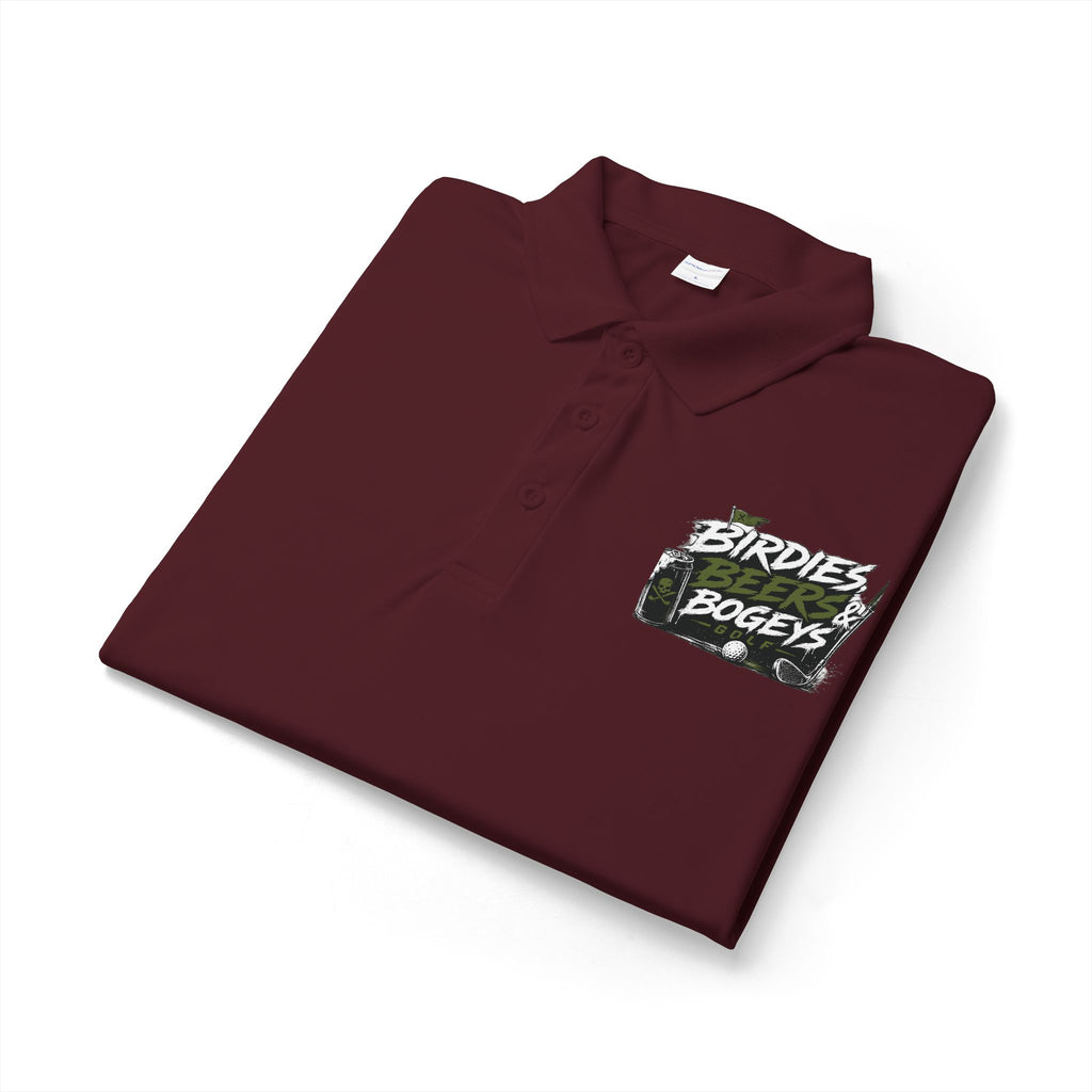 Golf Polo — 'Birdies Not Bogeys' Graphic Performance Shirt