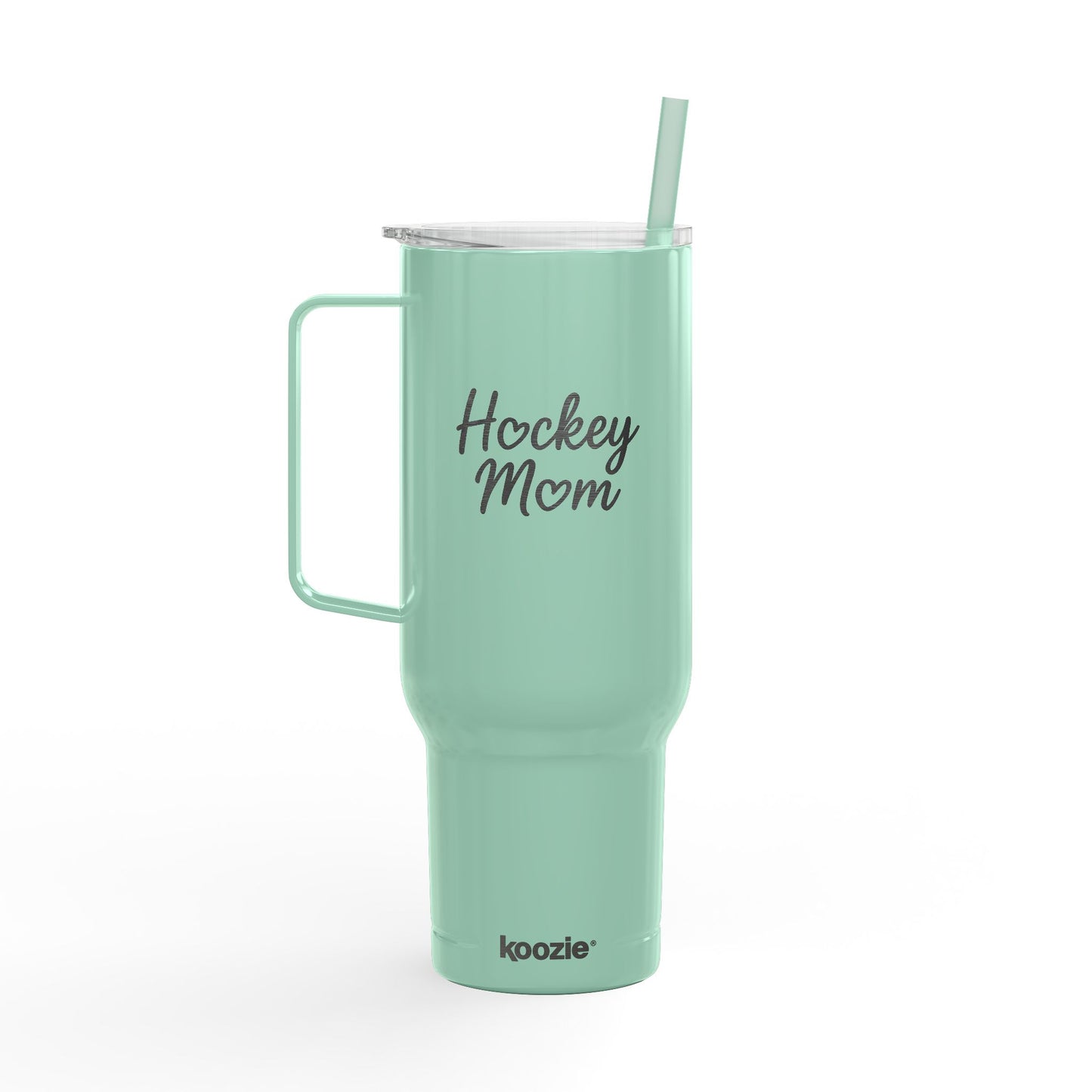 Engraved Insulated Tumbler for Sports Moms | Custom 40oz Drinkware, Travel Mug, Gift for Hockey Lovers, Personalized Water Bottle