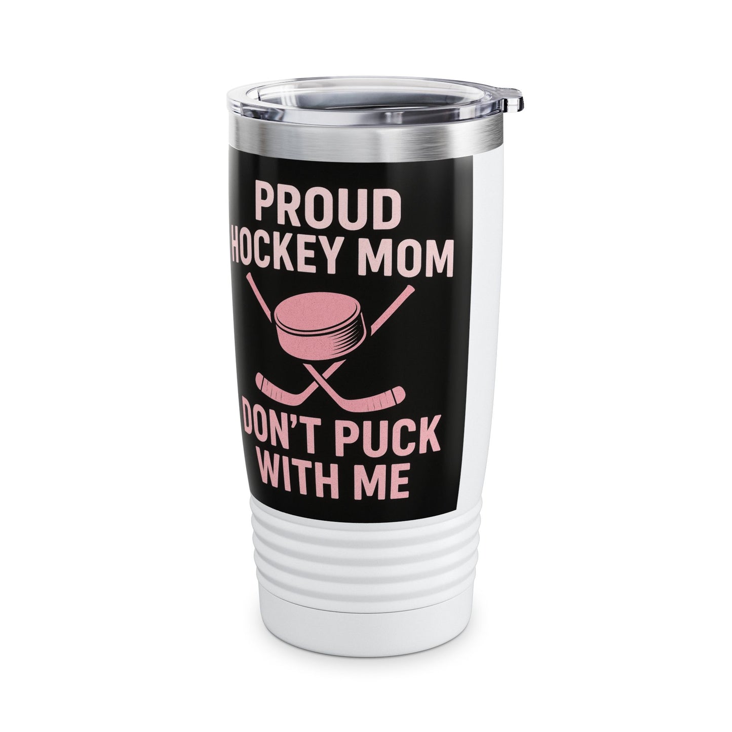 Proud Hockey Mom Tumbler, 20oz, Insulated Mug, Travel Cup, Sports Gift, Hockey Fan Accessory