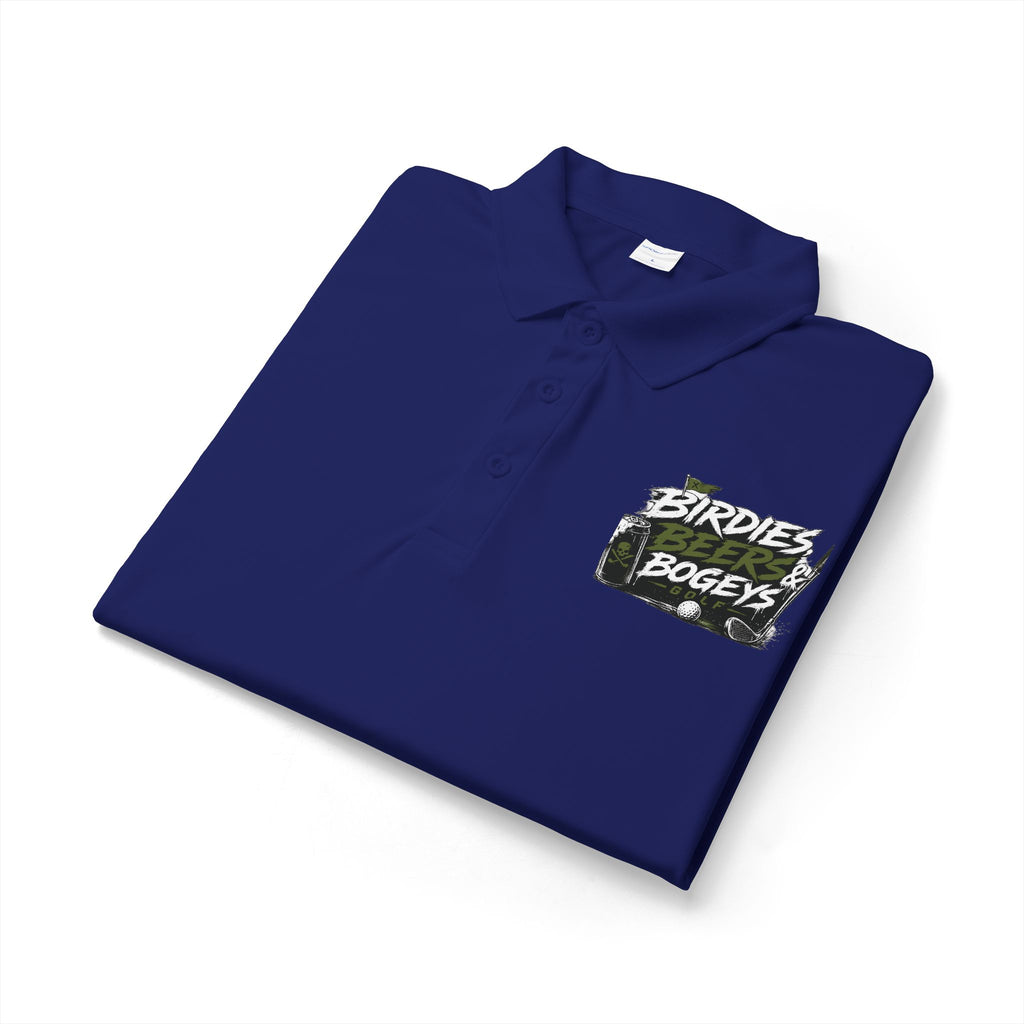 Golf Polo — 'Birdies Not Bogeys' Graphic Performance Shirt