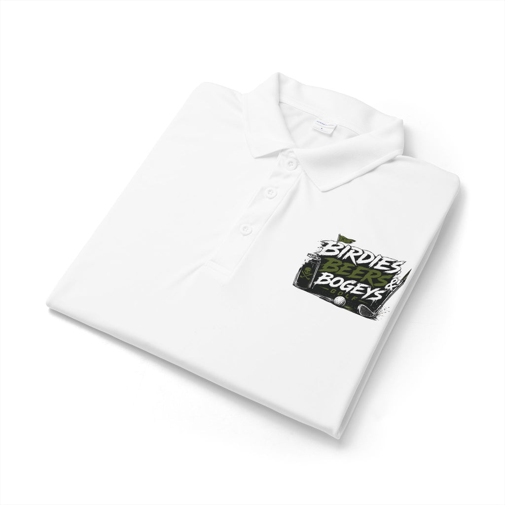 Golf Polo — 'Birdies Not Bogeys' Graphic Performance Shirt