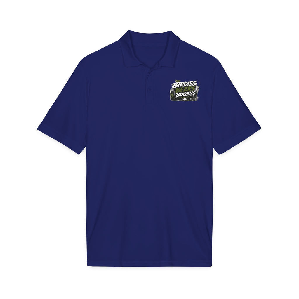 Golf Polo — 'Birdies Not Bogeys' Graphic Performance Shirt