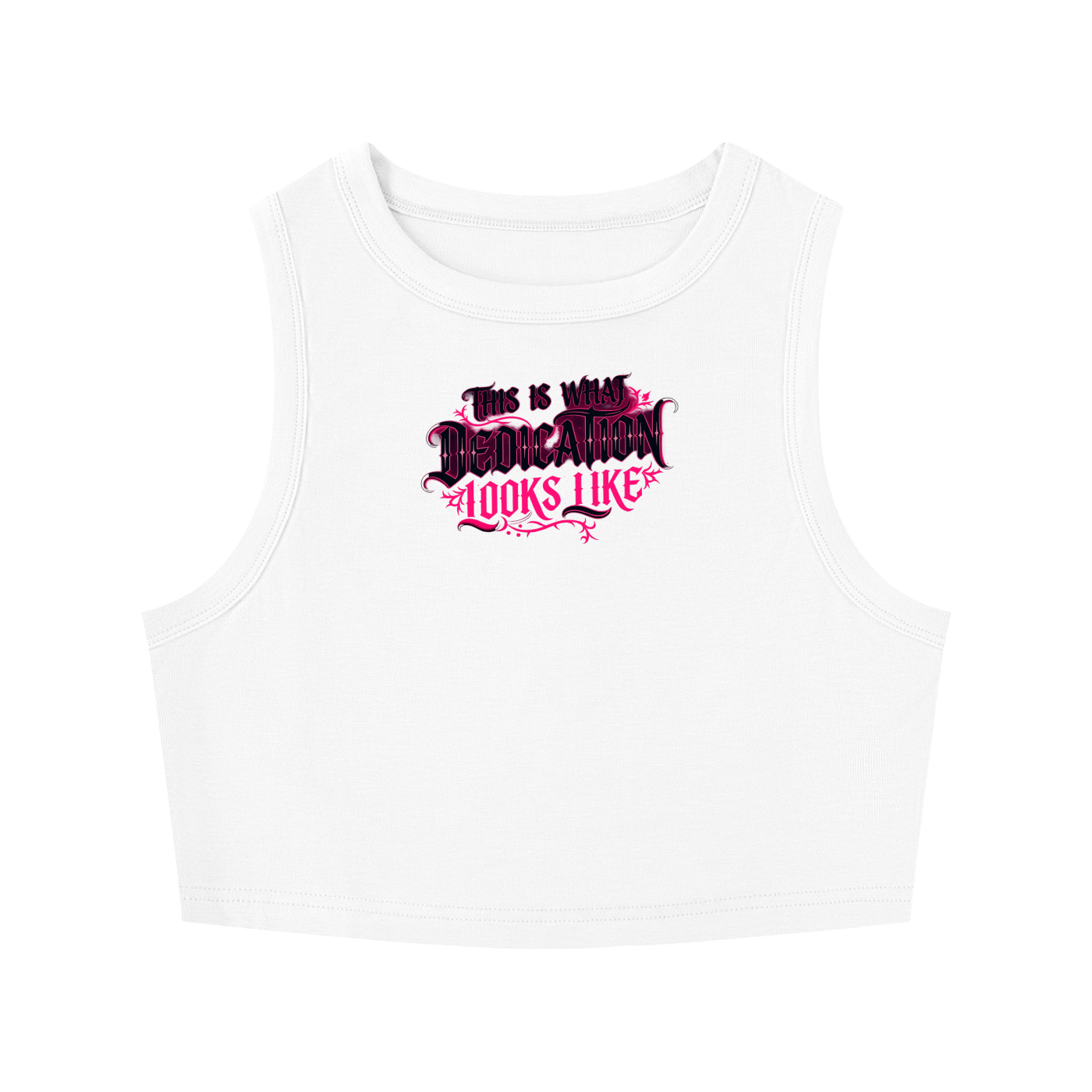 Women's Tight Crewneck Crop Tank Top - Dedication