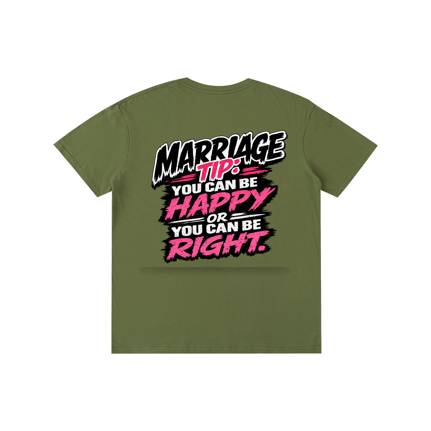 Pure Cotton Unisex T-Shirt - Marriage tip be happy