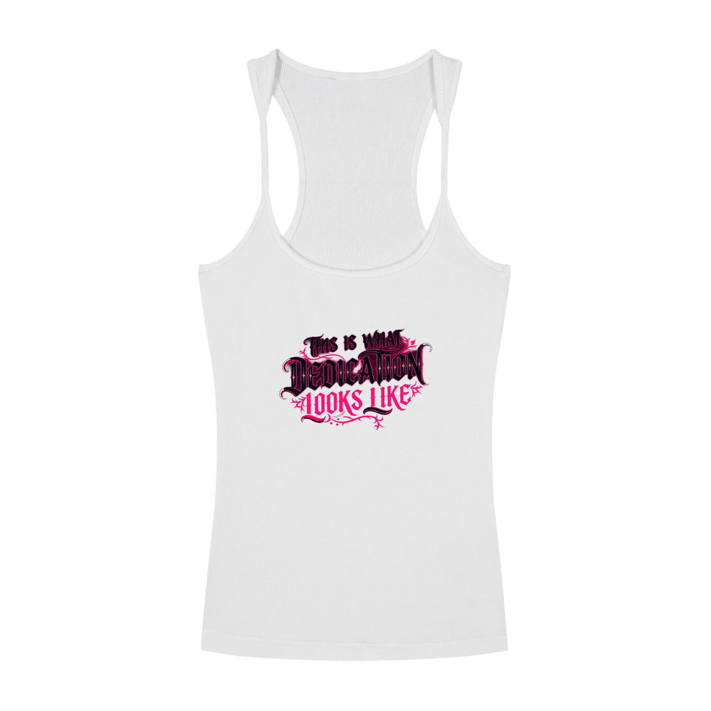 Slim Fit Ribbed Racerback Tank Top - Dedication