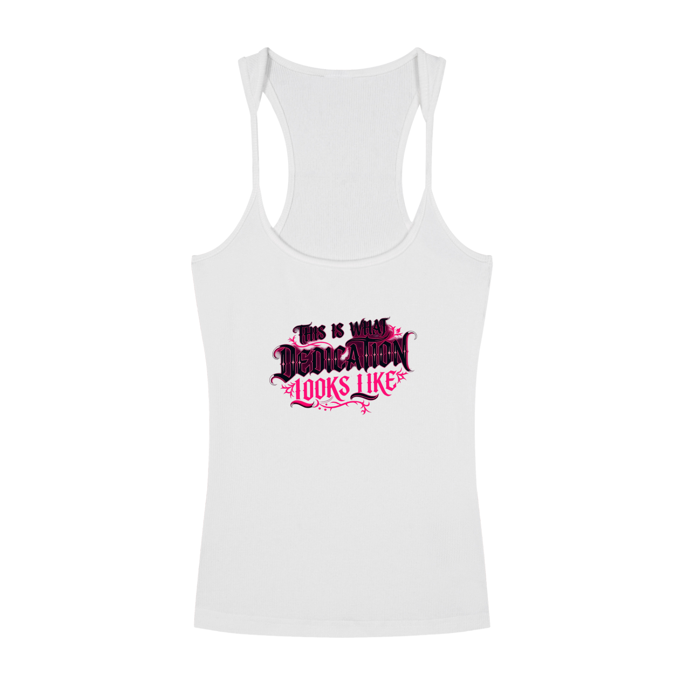 Slim Fit Ribbed Racerback Tank Top - Dedication