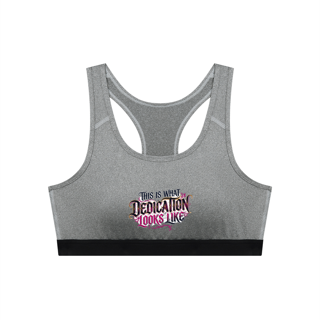 Women's Cropped Sports Bra - Dedication