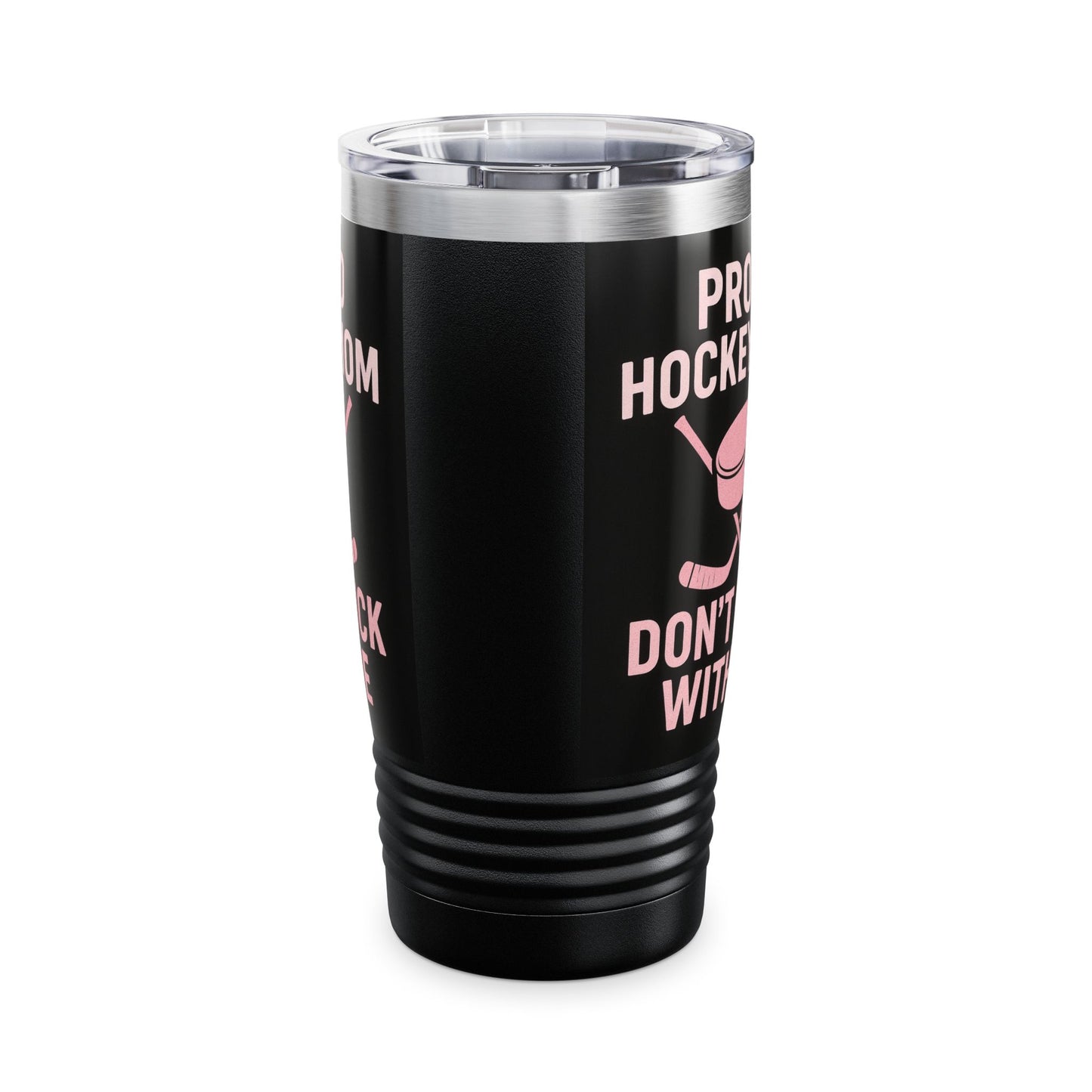 Proud Hockey Mom Tumbler, 20oz, Insulated Mug, Travel Cup, Sports Gift, Hockey Fan Accessory