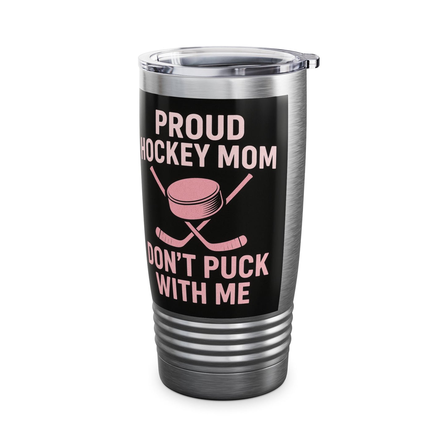 Proud Hockey Mom Tumbler, 20oz, Insulated Mug, Travel Cup, Sports Gift, Hockey Fan Accessory