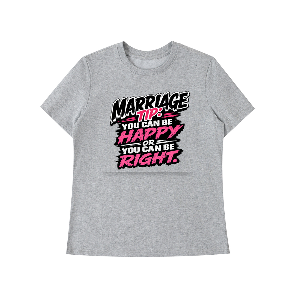 Essential Standard Shoulder T-Shirt - marriage tip - be happy