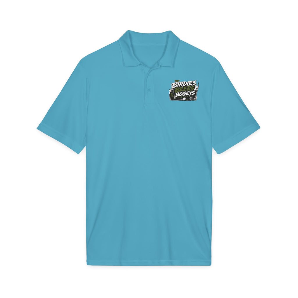 Golf Polo — 'Birdies Not Bogeys' Graphic Performance Shirt
