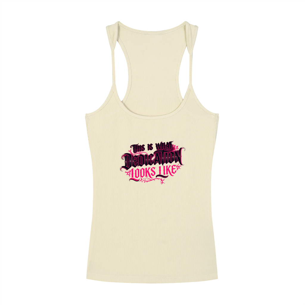 Slim Fit Ribbed Racerback Tank Top - Dedication
