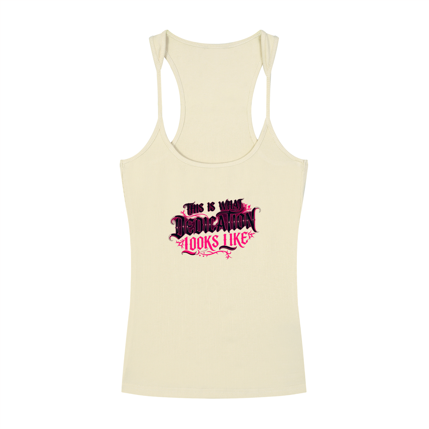 Slim Fit Ribbed Racerback Tank Top - Dedication