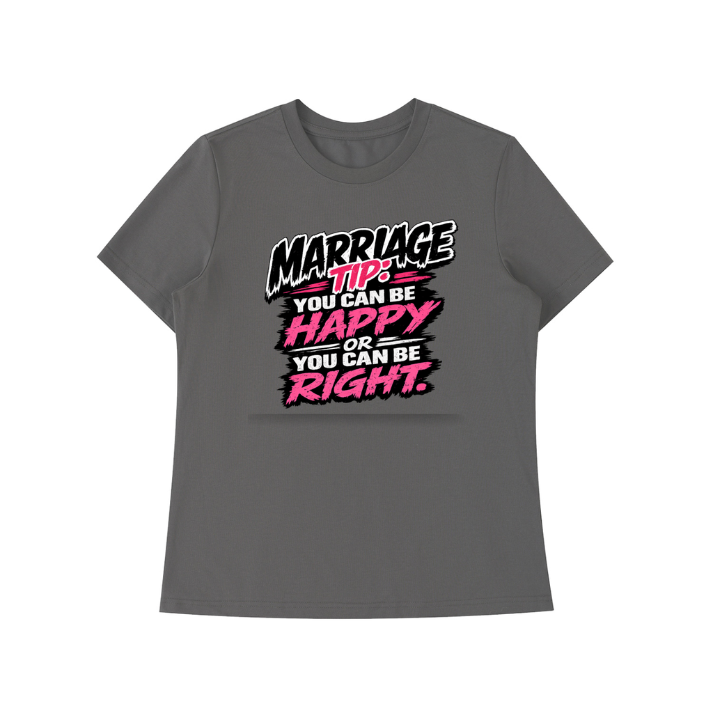 Essential Standard Shoulder T-Shirt - marriage tip - be happy