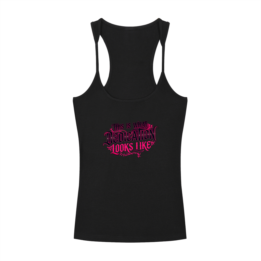 Slim Fit Ribbed Racerback Tank Top - Dedication