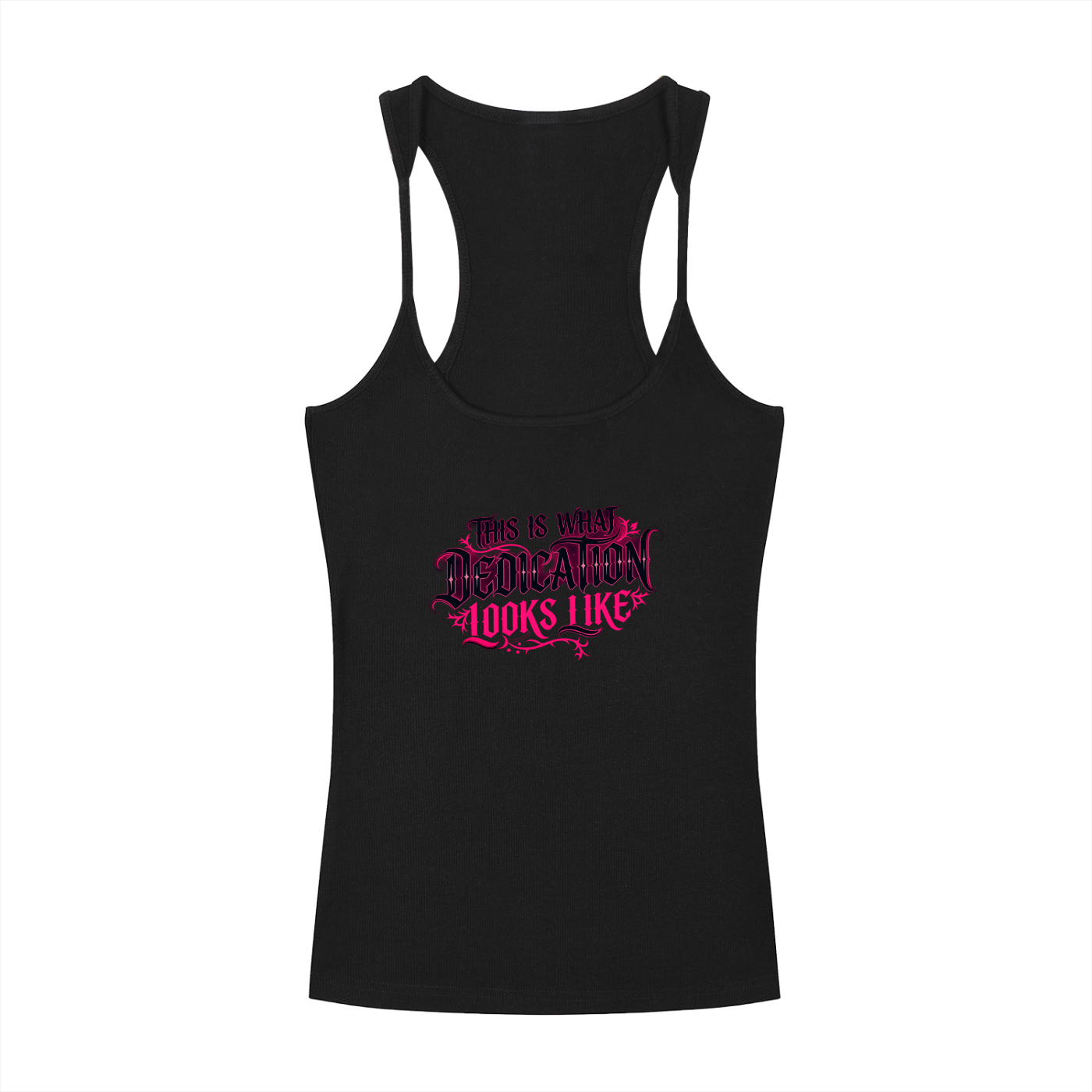 Slim Fit Ribbed Racerback Tank Top - Dedication