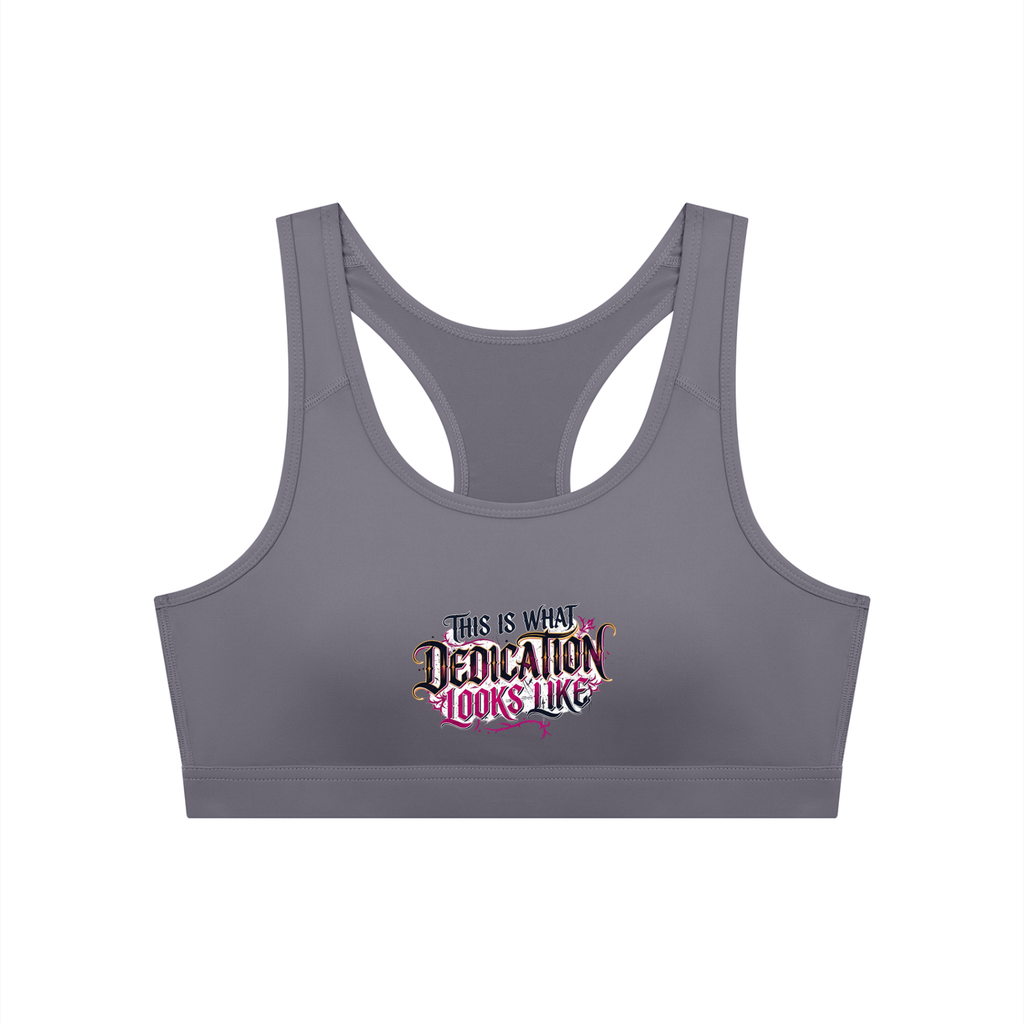 Women's Cropped Sports Bra - Dedication
