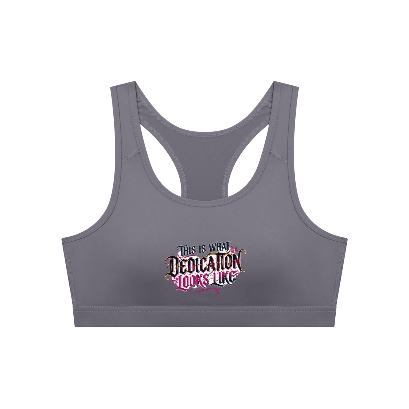 Women's Cropped Sports Bra - Dedication
