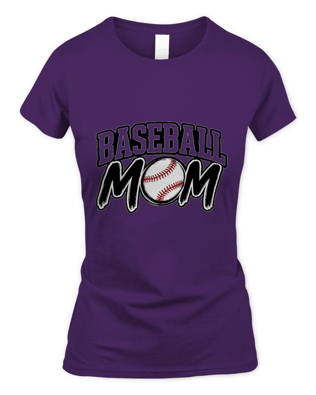 Soft Style Fitted Baseball Mom T-Shirt