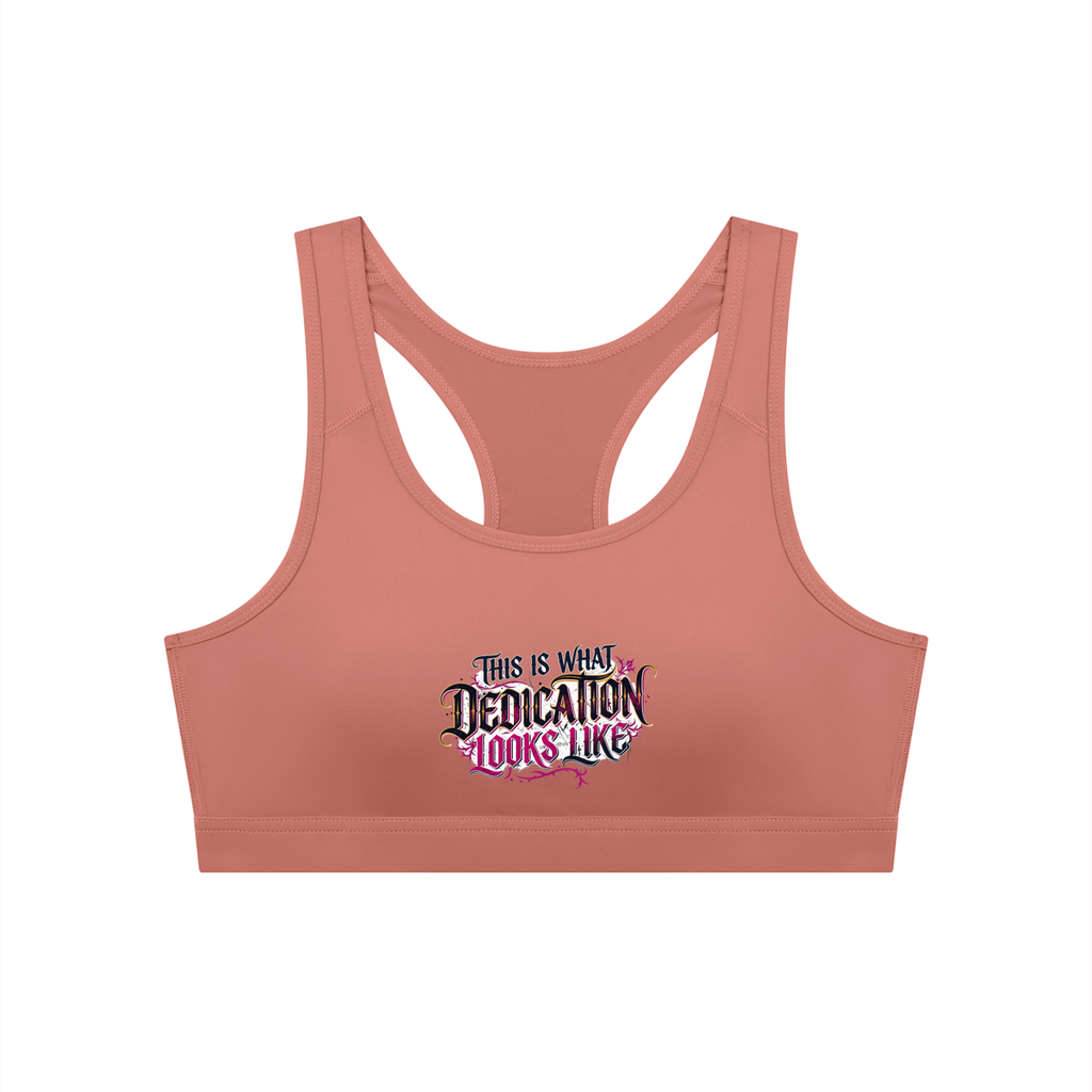 Women's Cropped Sports Bra - Dedication