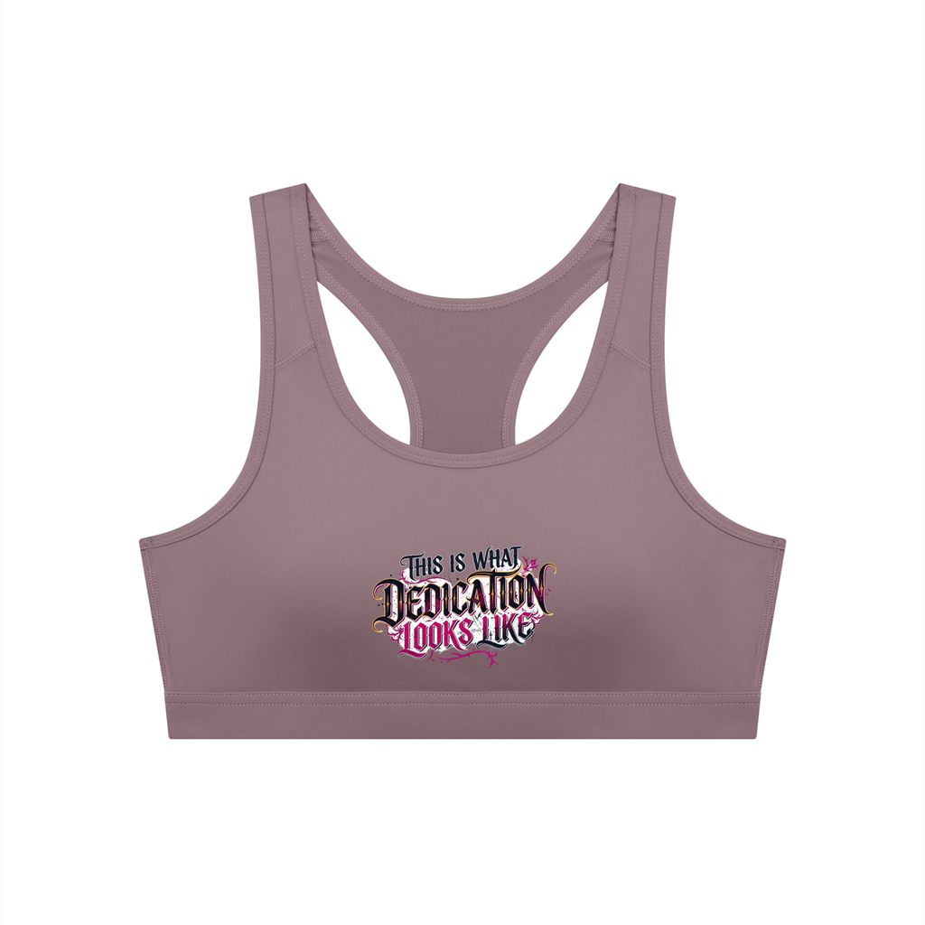 Women's Cropped Sports Bra - Dedication