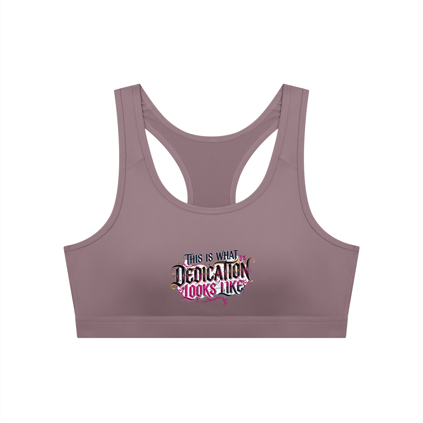 Women's Cropped Sports Bra - Dedication