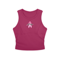 Women’s Crewneck Yoga Tank Top - Pink ribbon strong