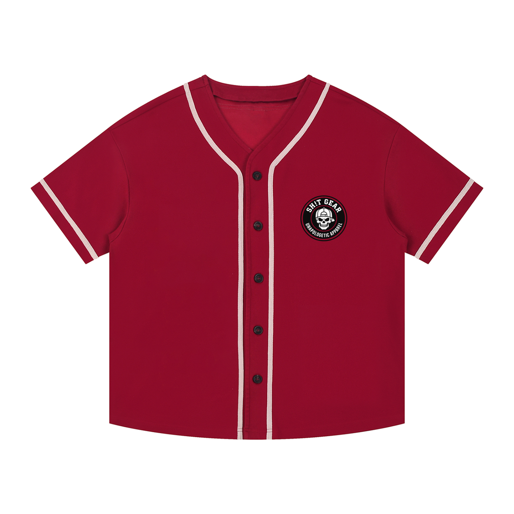 Contrast Piped Button-Up Jersey - No SH!TS