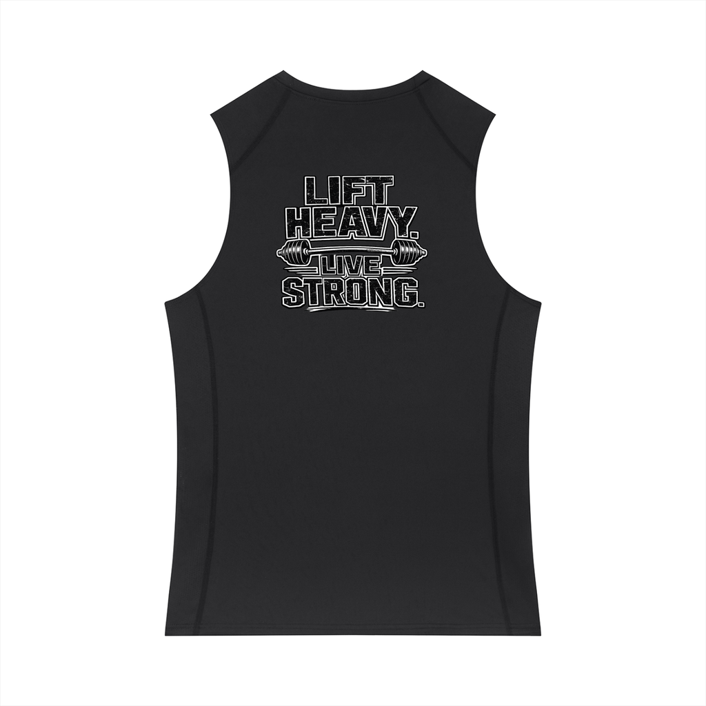 Men's Slim-Fit Topstitch Tank Top-live strong