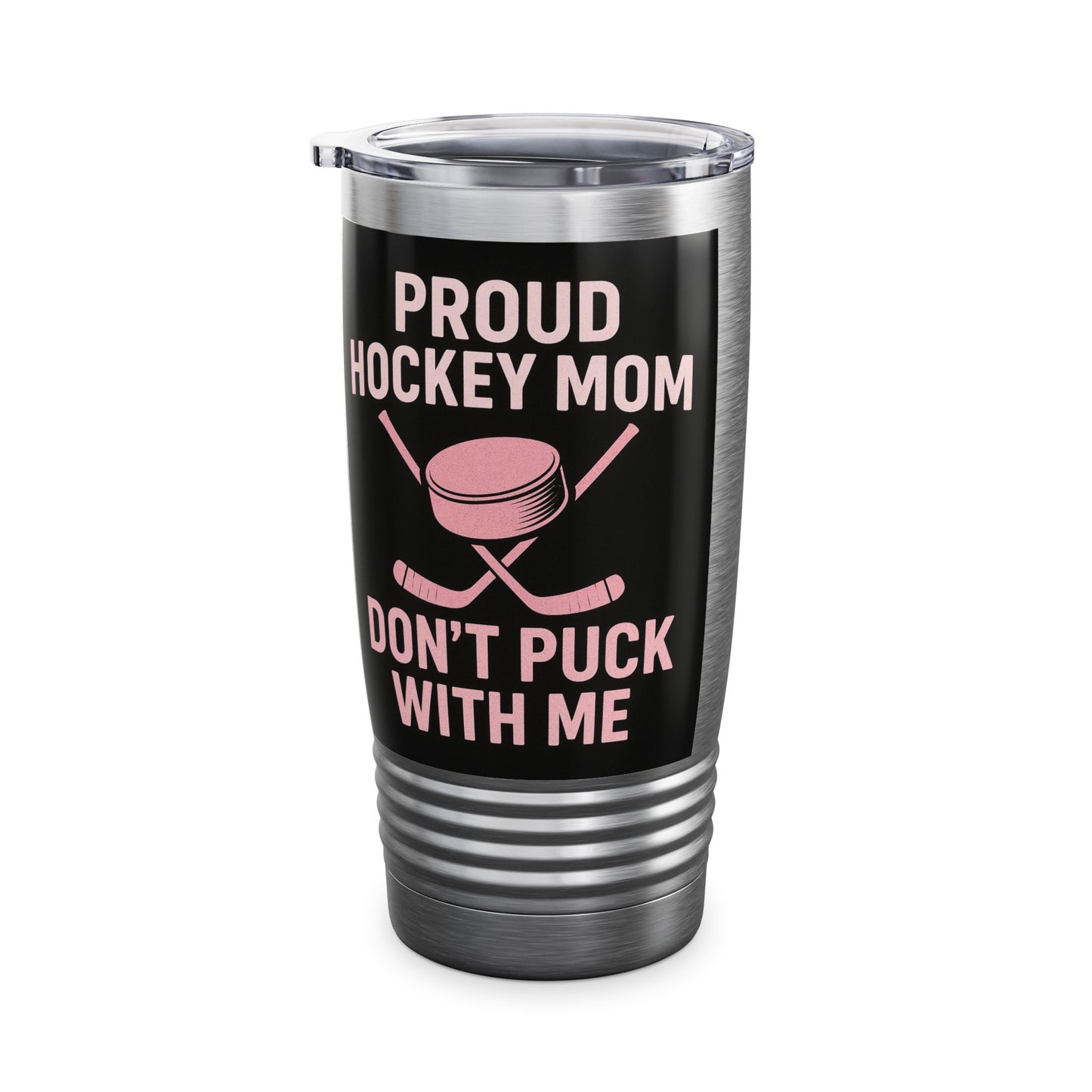 Proud Hockey Mom Tumbler, 20oz, Insulated Mug, Travel Cup, Sports Gift, Hockey Fan Accessory