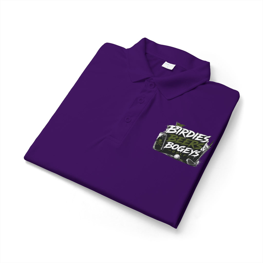 Golf Polo — 'Birdies Not Bogeys' Graphic Performance Shirt