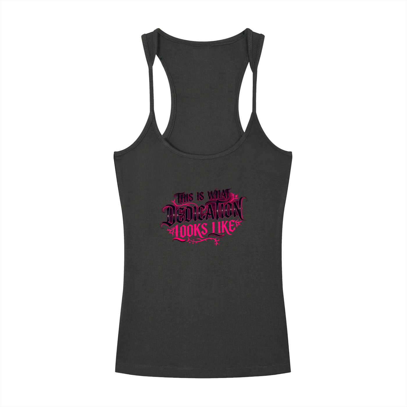 Slim Fit Ribbed Racerback Tank Top - Dedication