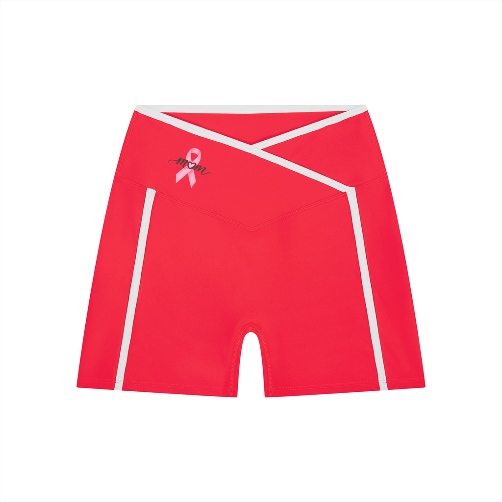 Mom’s High Rise Color Block Yoga Shorts