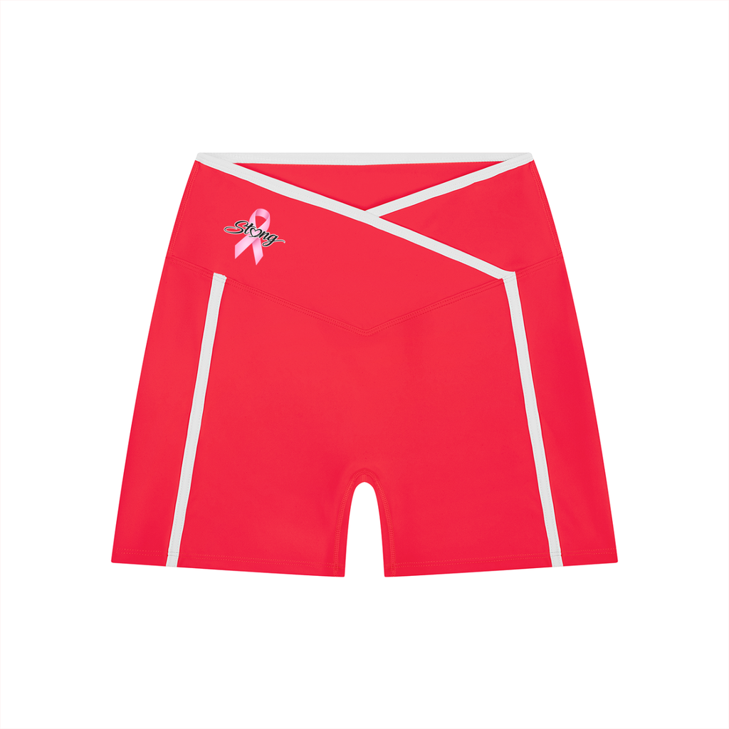 Women’s High Rise Color Block Yoga Shorts - Strong