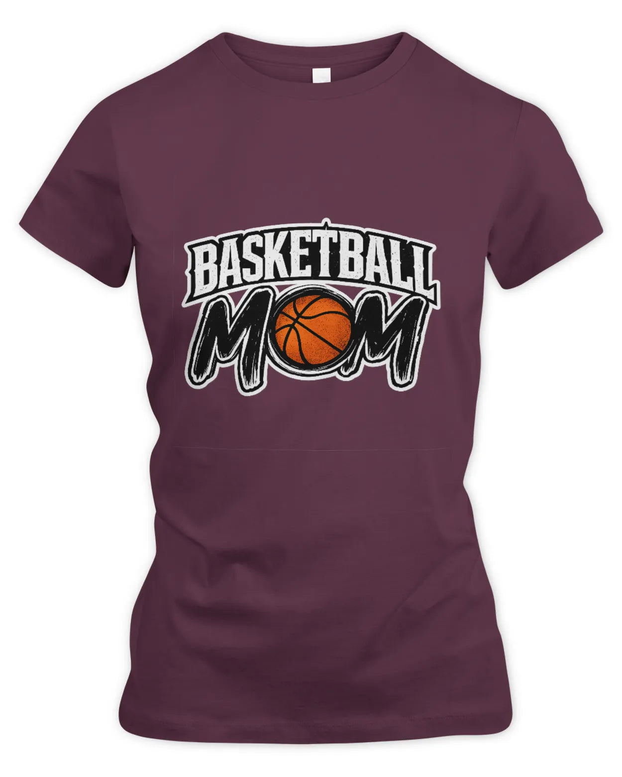 Women’s Slim Fir Basketball Mom T-Shirt