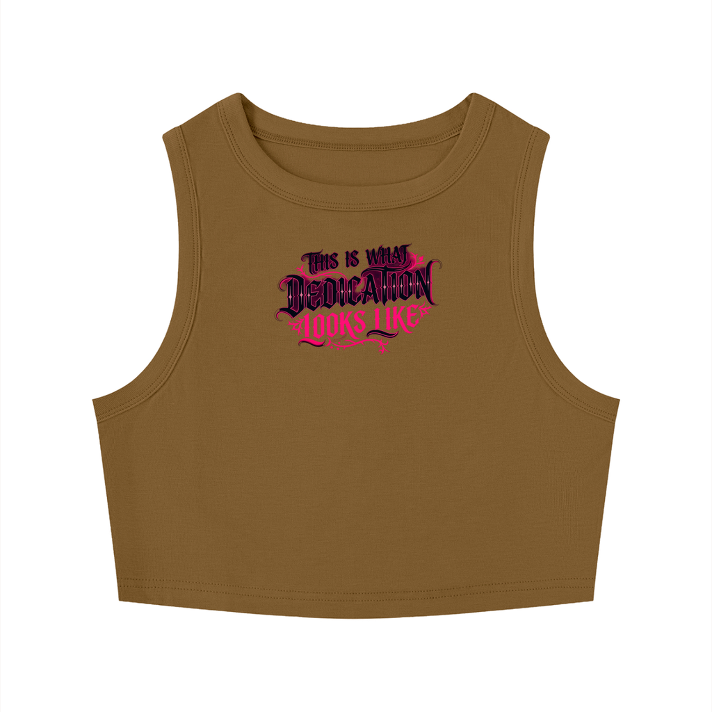 Women's Tight Crewneck Crop Tank Top - Dedication