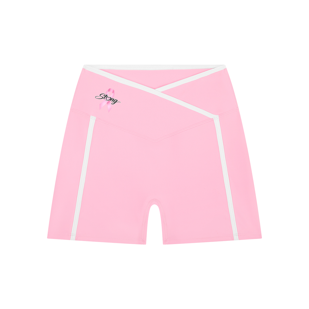 Women’s High Rise Color Block Yoga Shorts - Strong