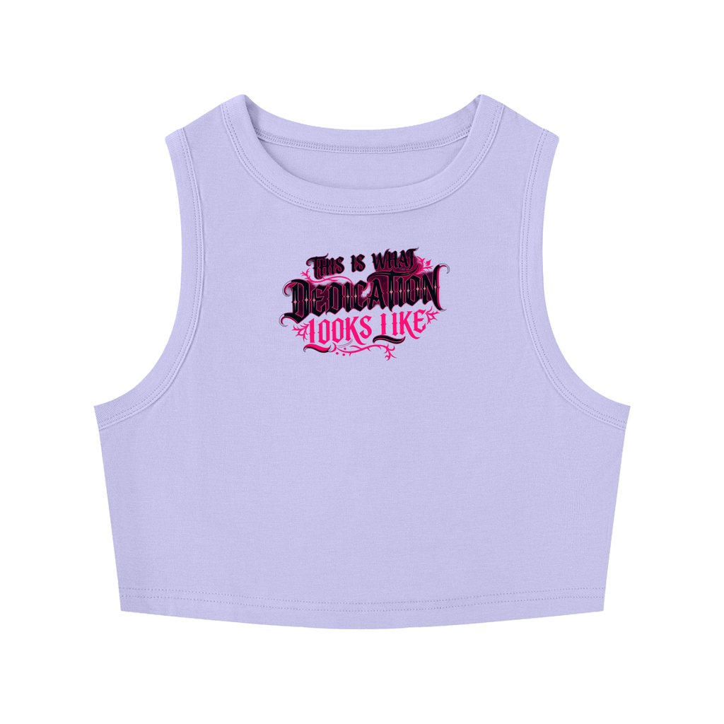Women's Tight Crewneck Crop Tank Top - Dedication