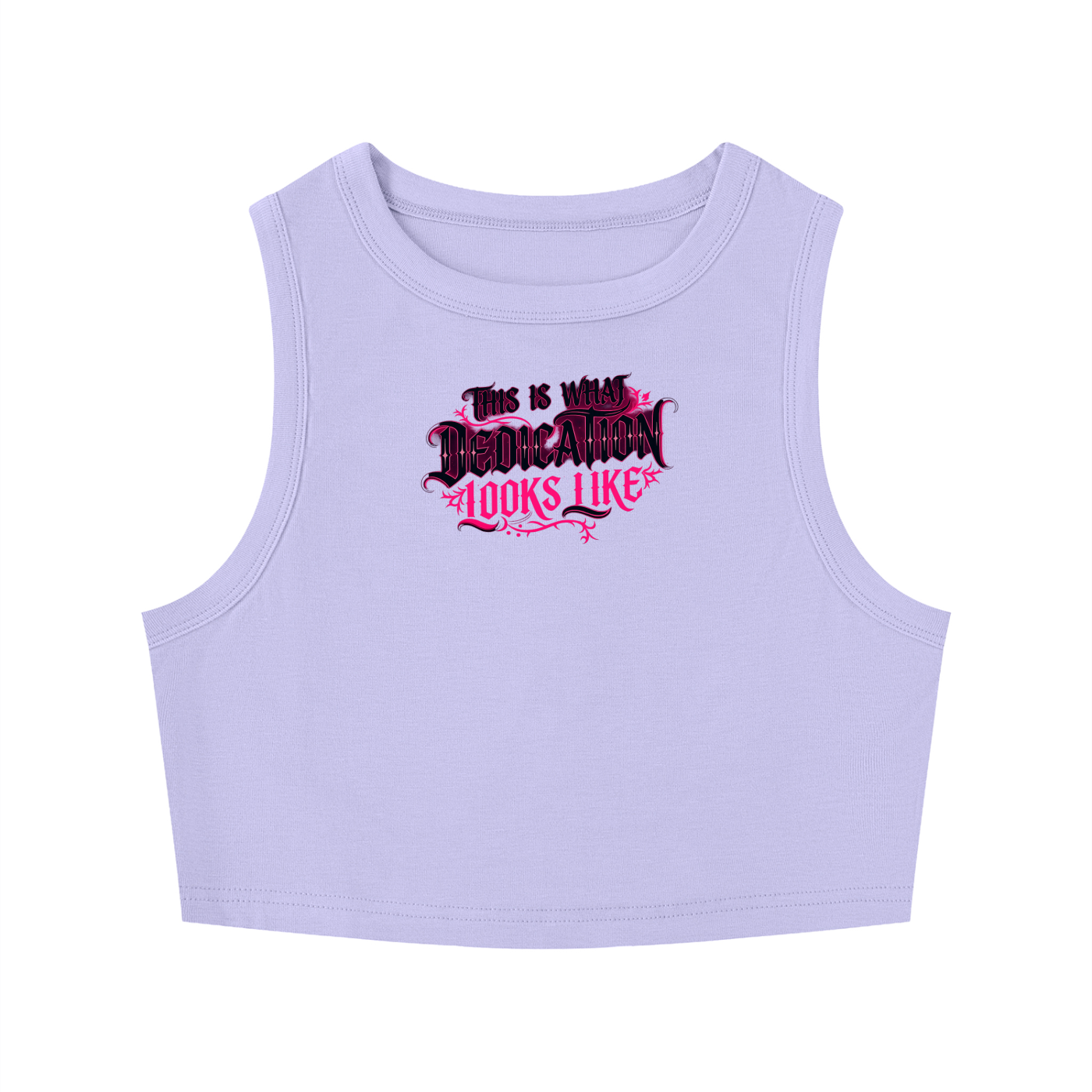 Women's Tight Crewneck Crop Tank Top - Dedication
