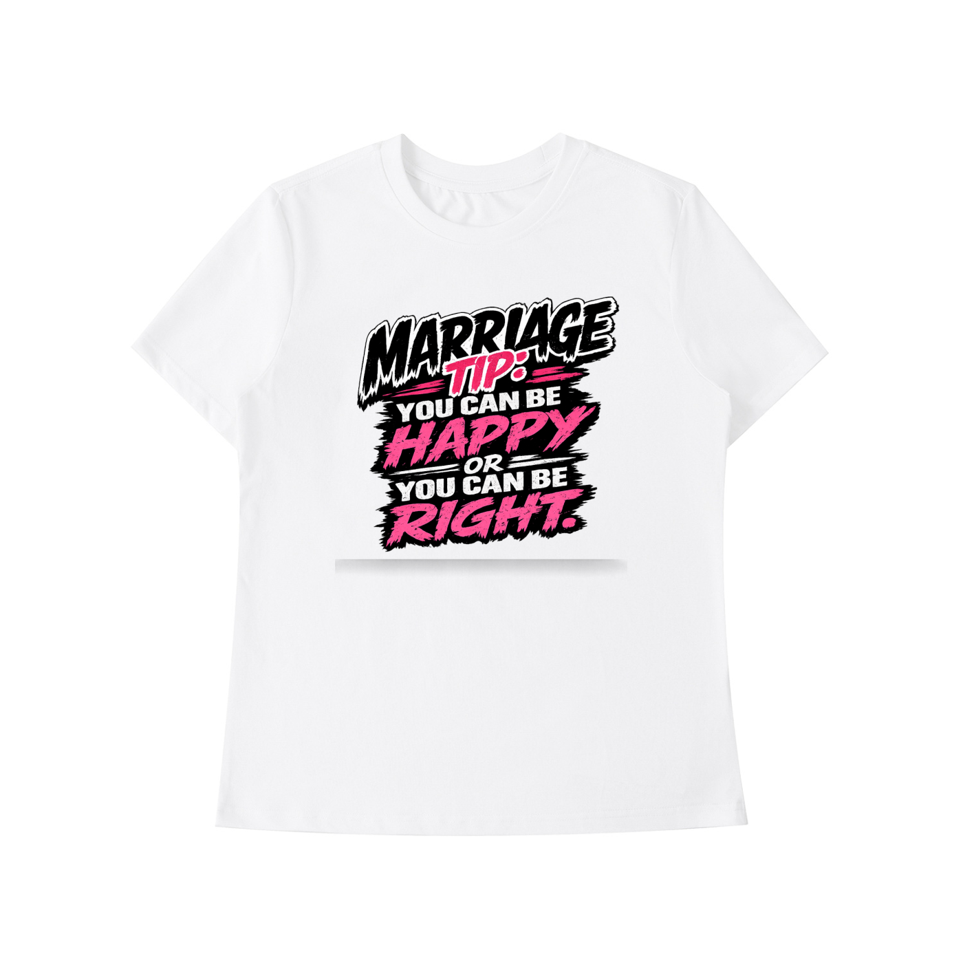 Essential Standard Shoulder T-Shirt - marriage tip - be happy