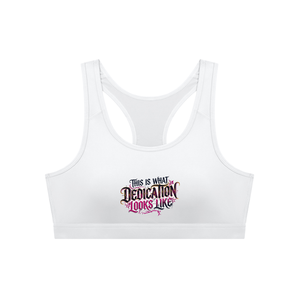 Women's Cropped Sports Bra - Dedication