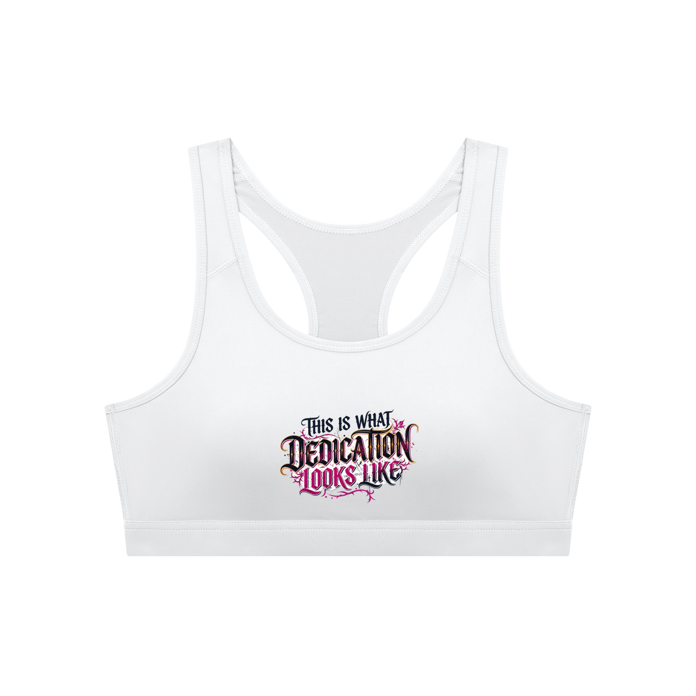 Women's Cropped Sports Bra - Dedication