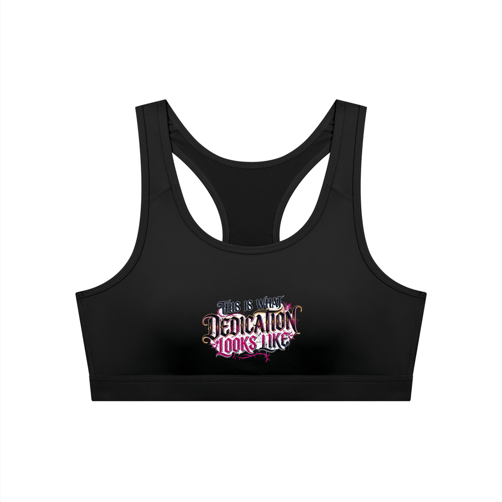 Women's Cropped Sports Bra - Dedication
