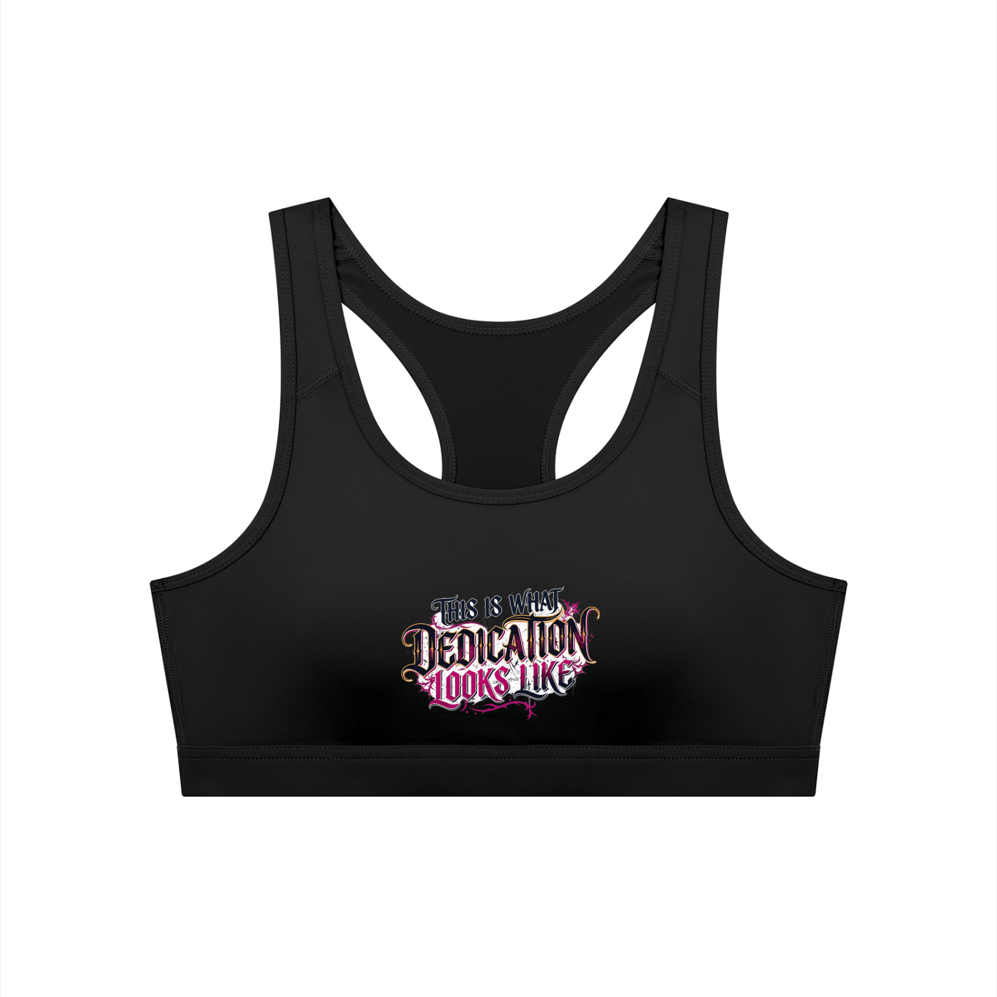 Women's Cropped Sports Bra - Dedication
