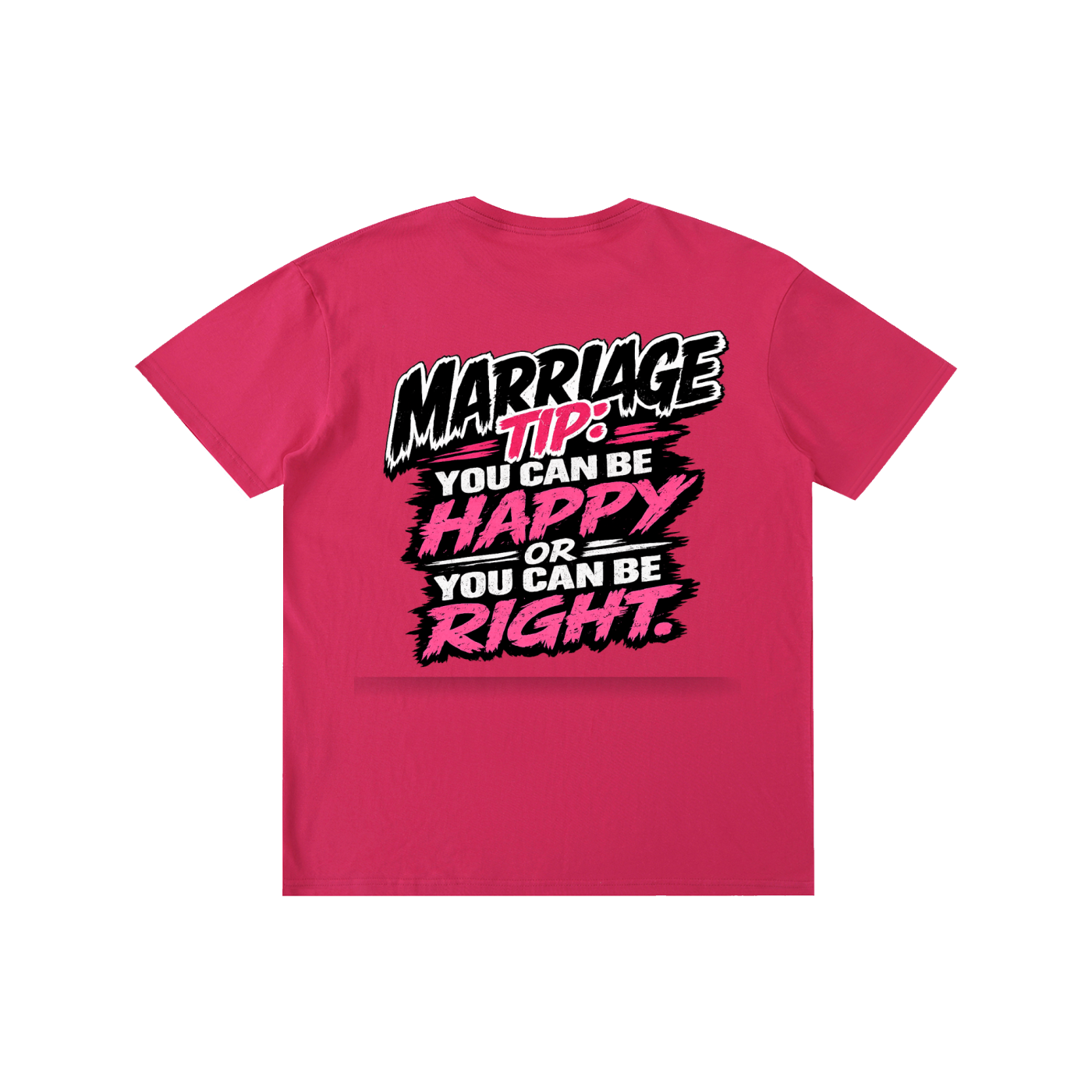 Pure Cotton Unisex T-Shirt - Marriage tip be happy
